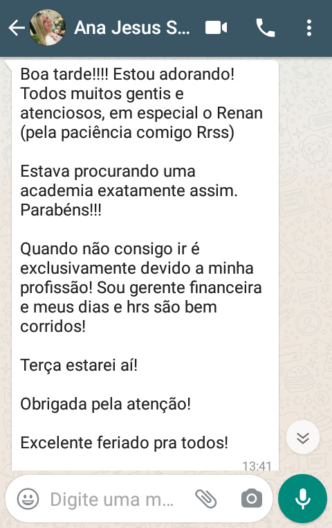 Depoimento de aluno 3